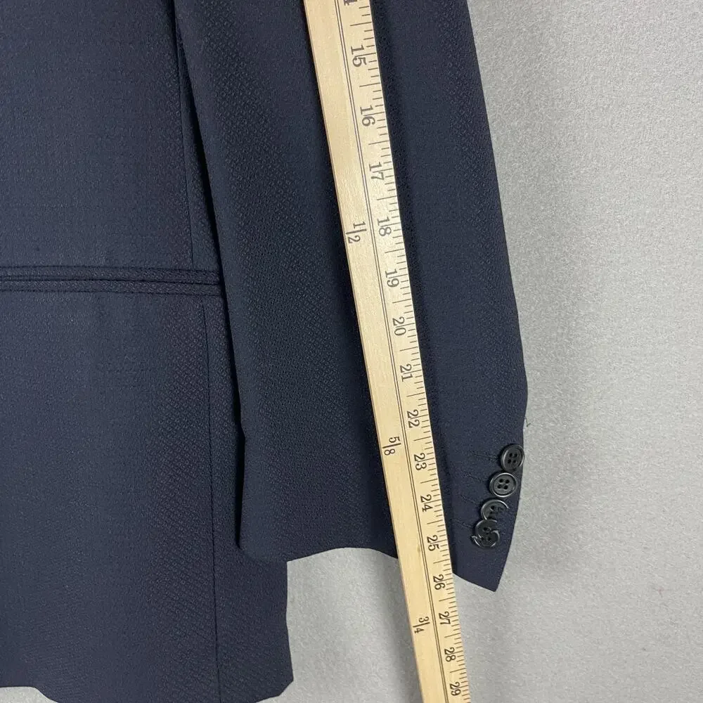 Luciano‎ Carreli Wool Blazer Sport Coat Mens 46R Blue Super 120s Career Italy